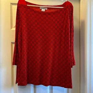 Patterned jersey top
